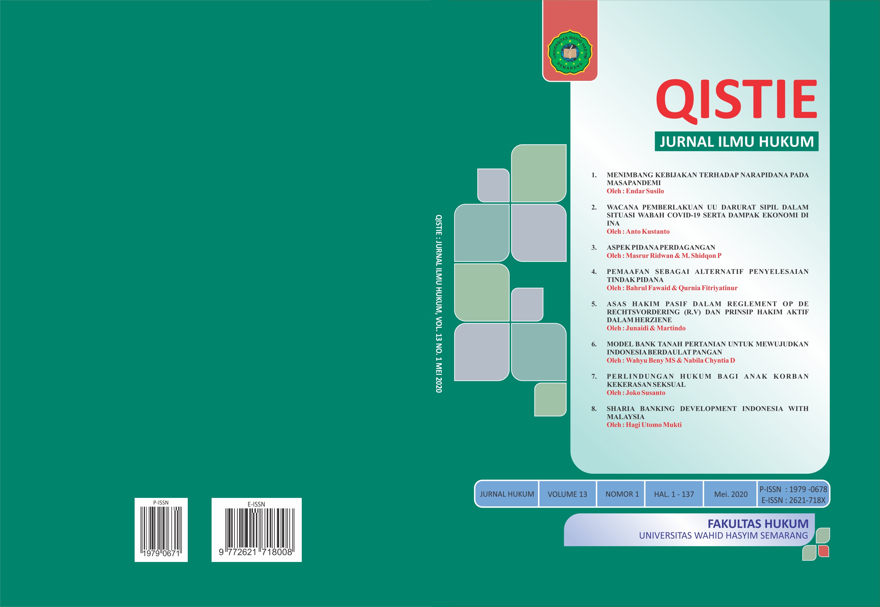 					View Vol. 17 No. 1 (2024): Qistie : Jurnal Ilmu Hukum
				