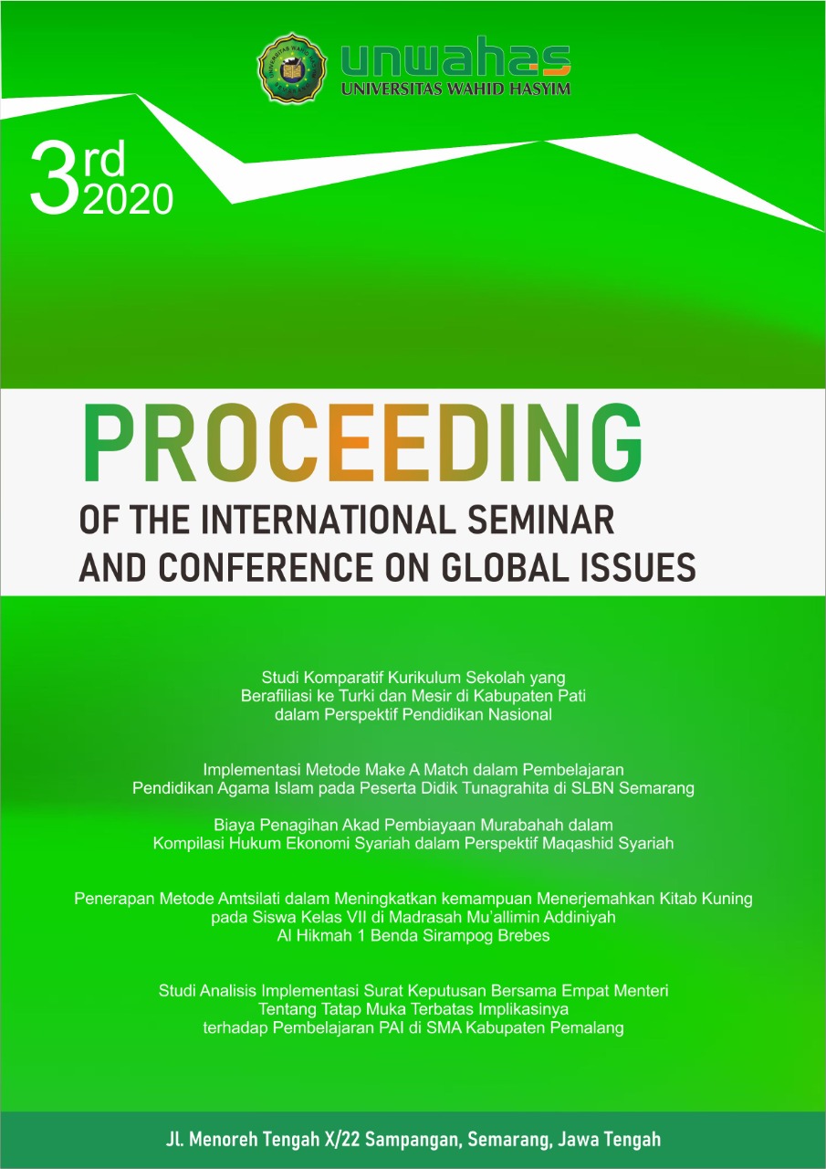 					View Vol. 3 No. 1 (2020): VOL 3, NO 1 (2020): PROCEEDING OF THE INTERNATIONAL SEMINAR AND CONFERENCE ON GLOBAL ISSUES
				